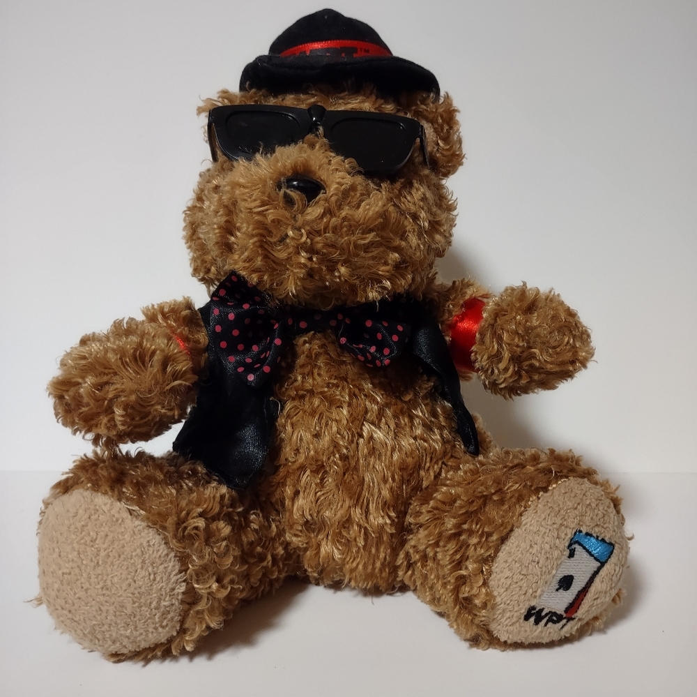 World Poker Tour WPT Bear Plush 2006 Stuffed Animal 8" Toy Hat Ace of Spades